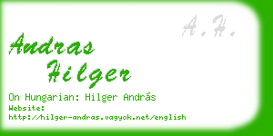 andras hilger business card
