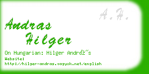 andras hilger business card